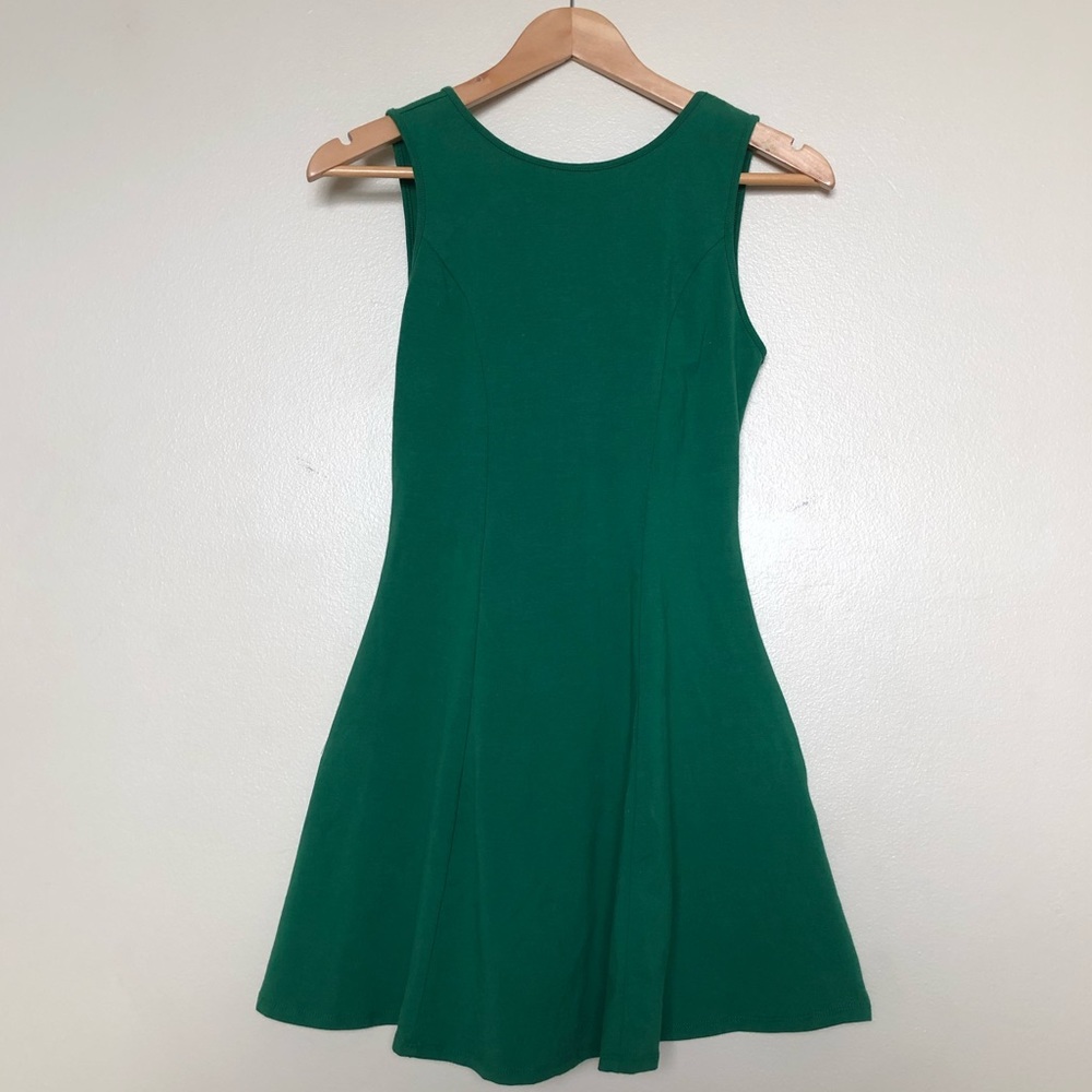 NWT Emerald Green Skater Dress, S || Forever 21